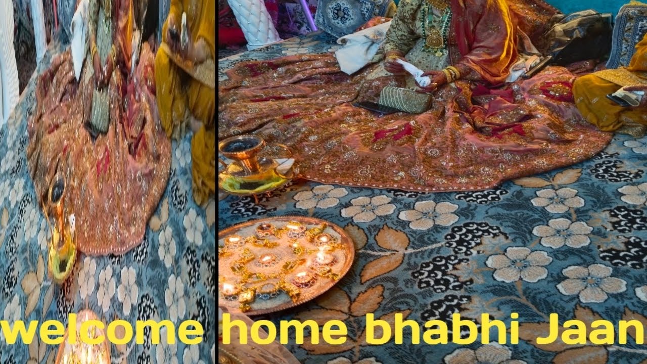 Wellcome Home bhabhi Jaan part One kashmiri tradition wedding ##🎉🎉🎉