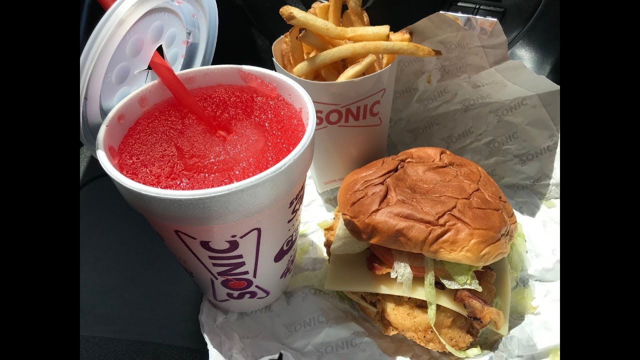 Sonic Drive-In: King’s Hawaiian Chicken Club, Red Bull Cherry Limeade Slush, French Fries