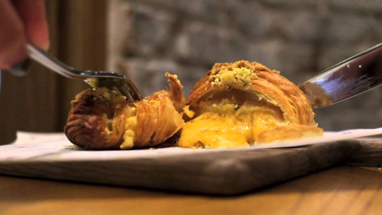SALTED EGG YOLK LAVA CROISSANT BY PASTRY CHEF KIM PANGESTU OF NOMZ KITCHEN & PASTRY