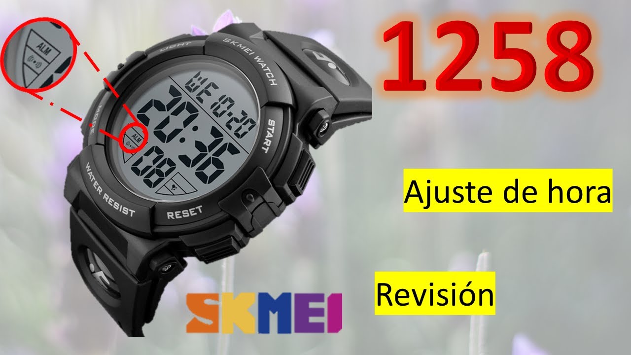 Reloj skmei 1258 español | Poner hora, alarma, cronómetro