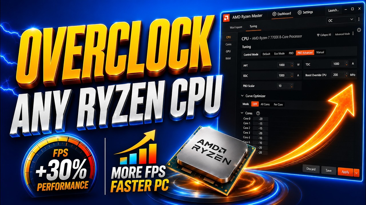 Как разогнать ЛЮБОЙ процессор Ryzen!🚀 (Безопасно и просто) Гайд 2026 года