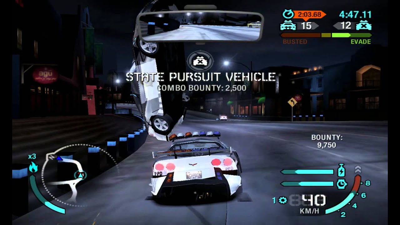 Need For Speed Carbon - San Juan Police Chase with Police Corvette (Lukool)