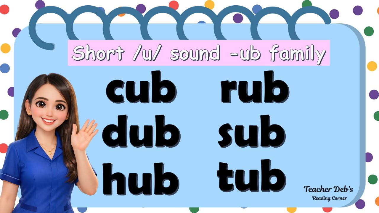 Phonics for Beginners: Short u Sound /-ub/ Word Family