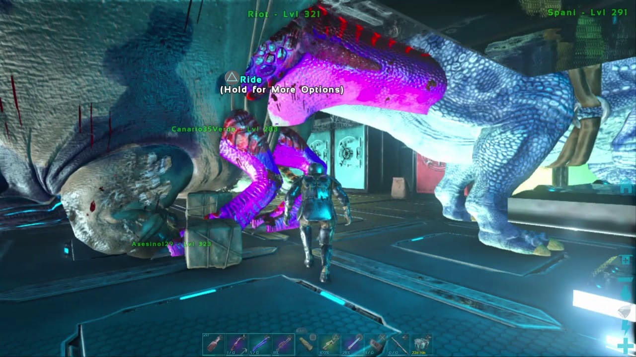 Wiping a Fat Duper Shadow Cave on 649 | Ark Official PvP Ps4 #Violence #SC