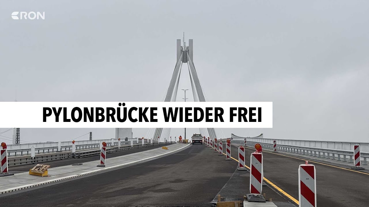 Nach langer Zeit ist die Pylonbrücke in Ludwigshafen wieder im Betrieb | RON TV