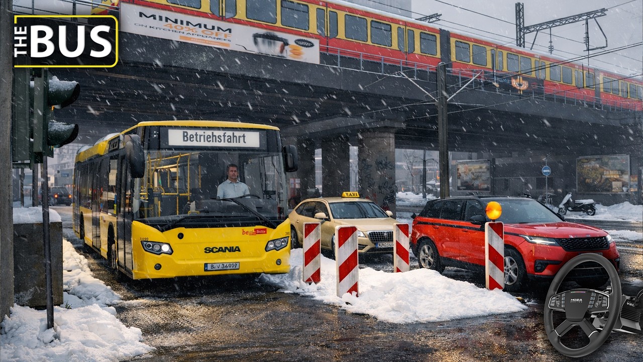 The Bus - Yoğun Karlı, Sisli Havada Buzlu ve Tehlikeli Yollarda Belediye Otobüsü Sürüyoruz