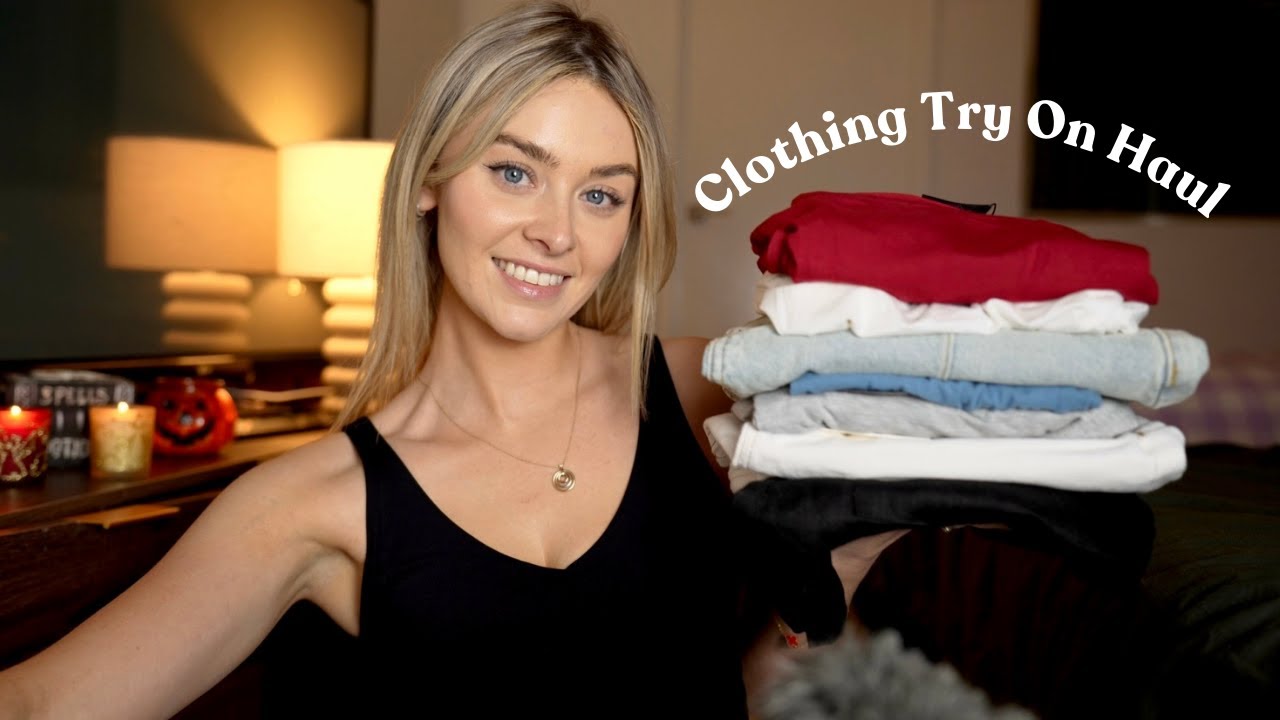 ASMR Clothing Try-On Haul | Chit-Chat & Fabric Sounds 🛍️💕