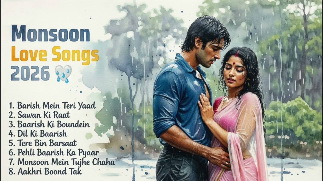 🌧️ Monsoon Mein Dil | 8 Heartfelt Rain Love Songs 2026 | Emotional Hindi Ballads