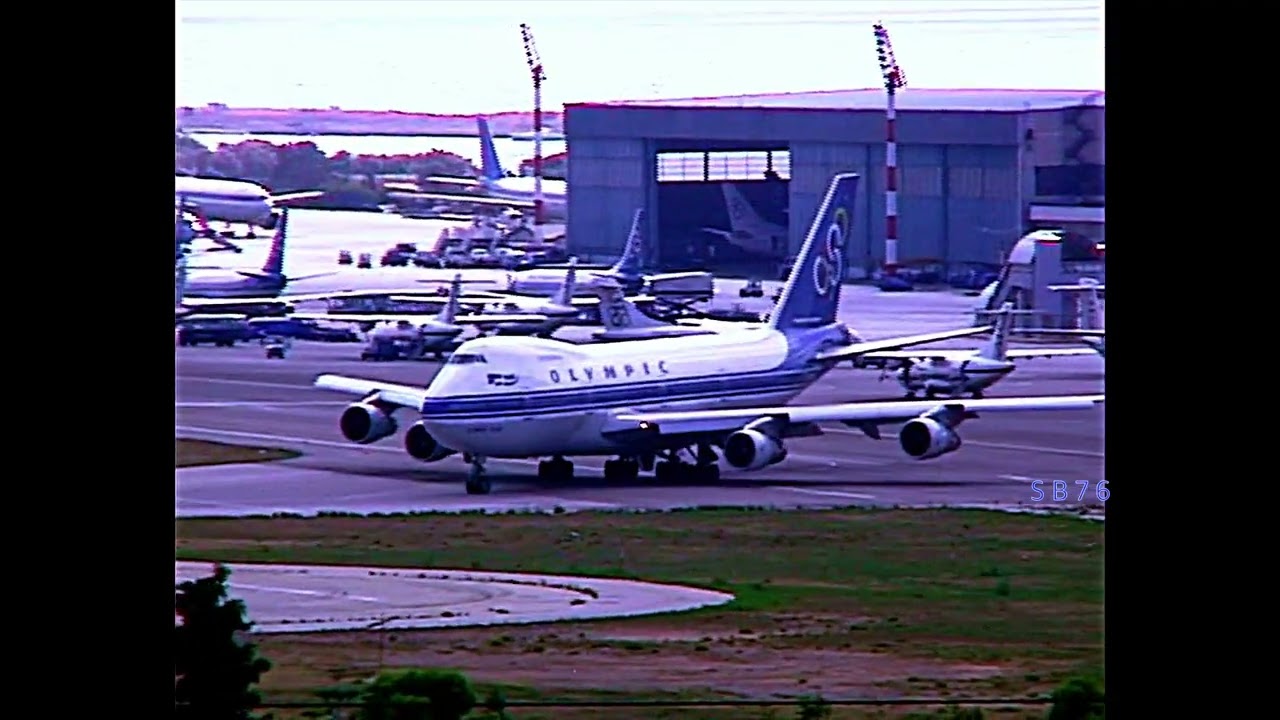 Olympic Airways 747-200 arrives in Athens