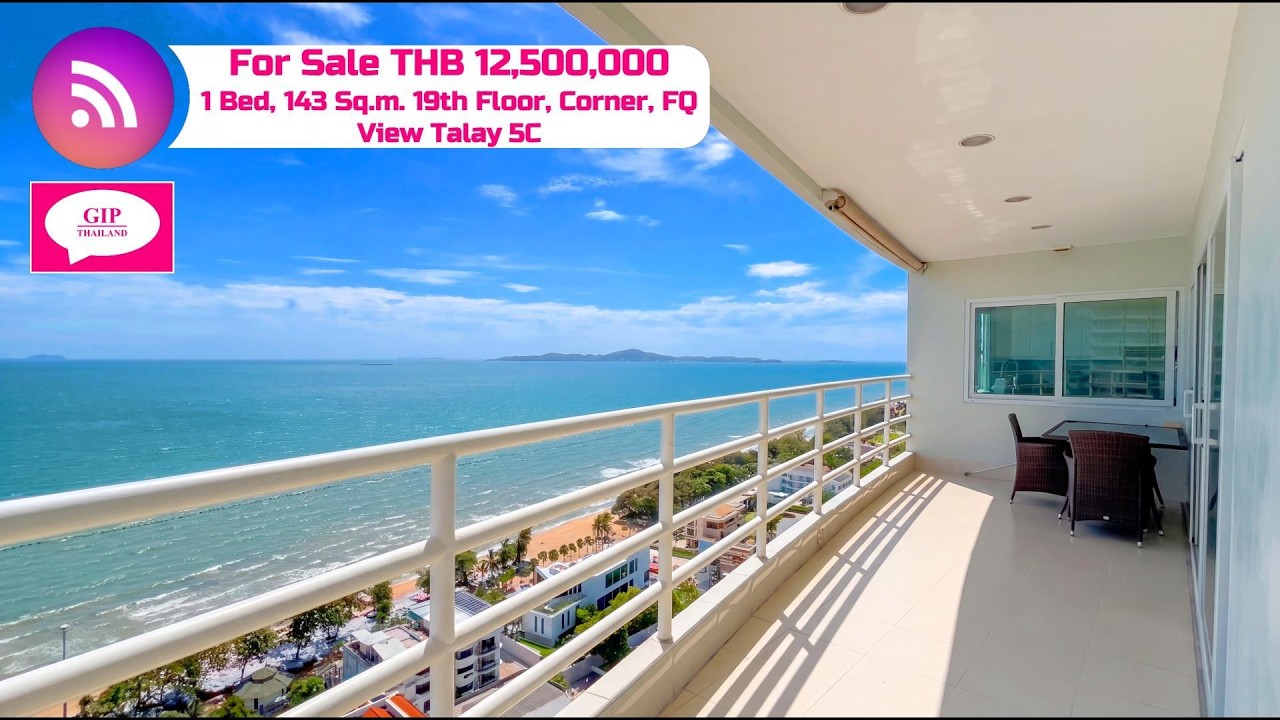 SOLD View Talay 5C Condo, Dongtan Beach, Pattaya, Thailand, ฿12,500,000, 1 Bed, Foreign Quota
