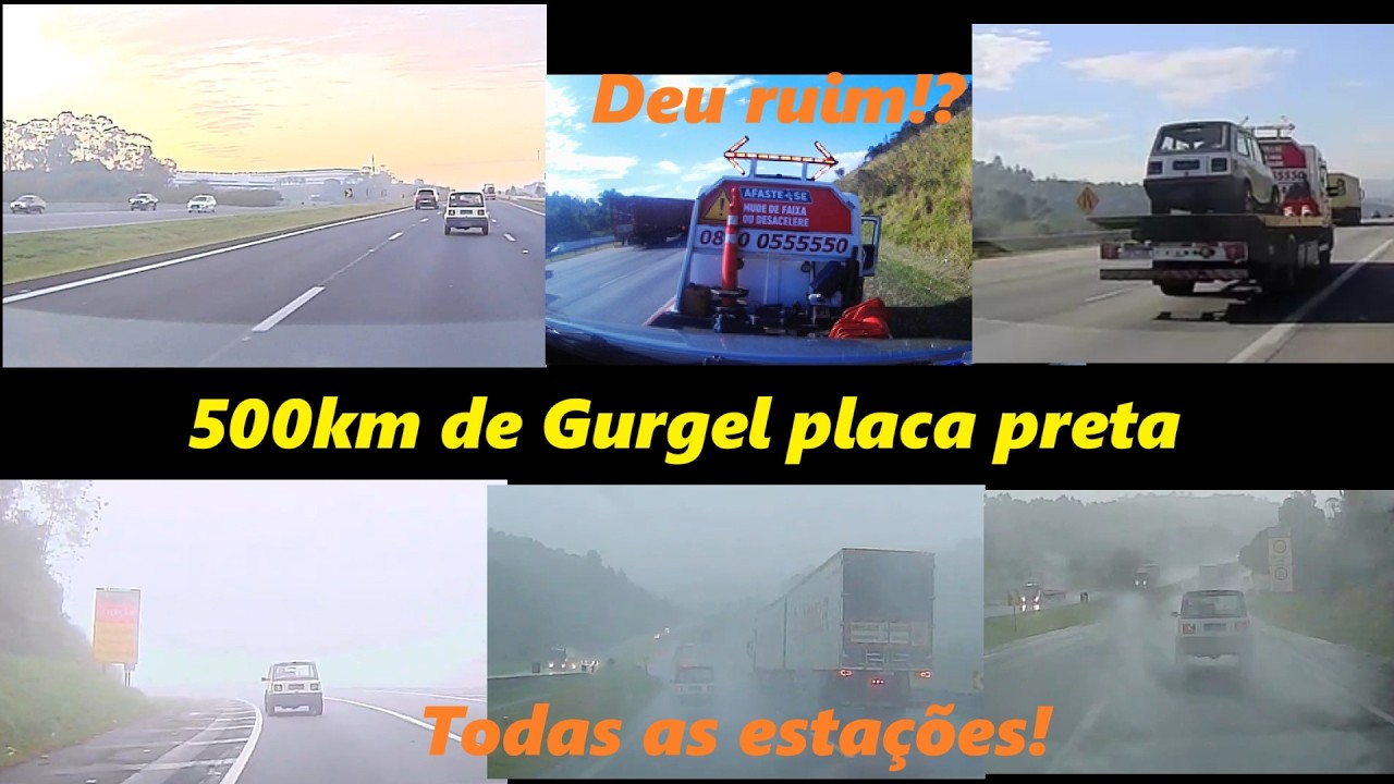Viagem de 500km com o  Gurgel BR 800 Placa preta