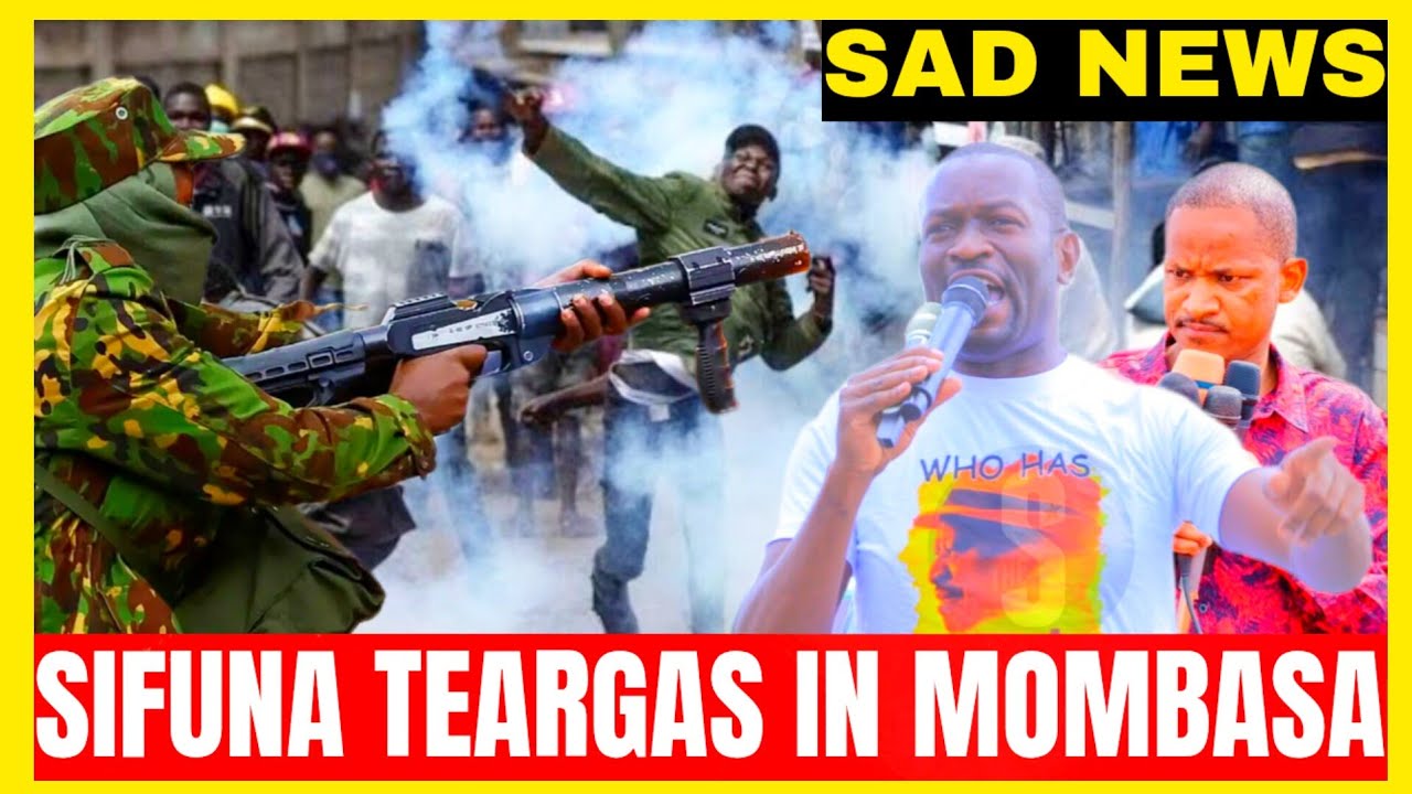 CHAOS:TEAM SIFUNA TEARGAS IN MOMBASA BY POLICE