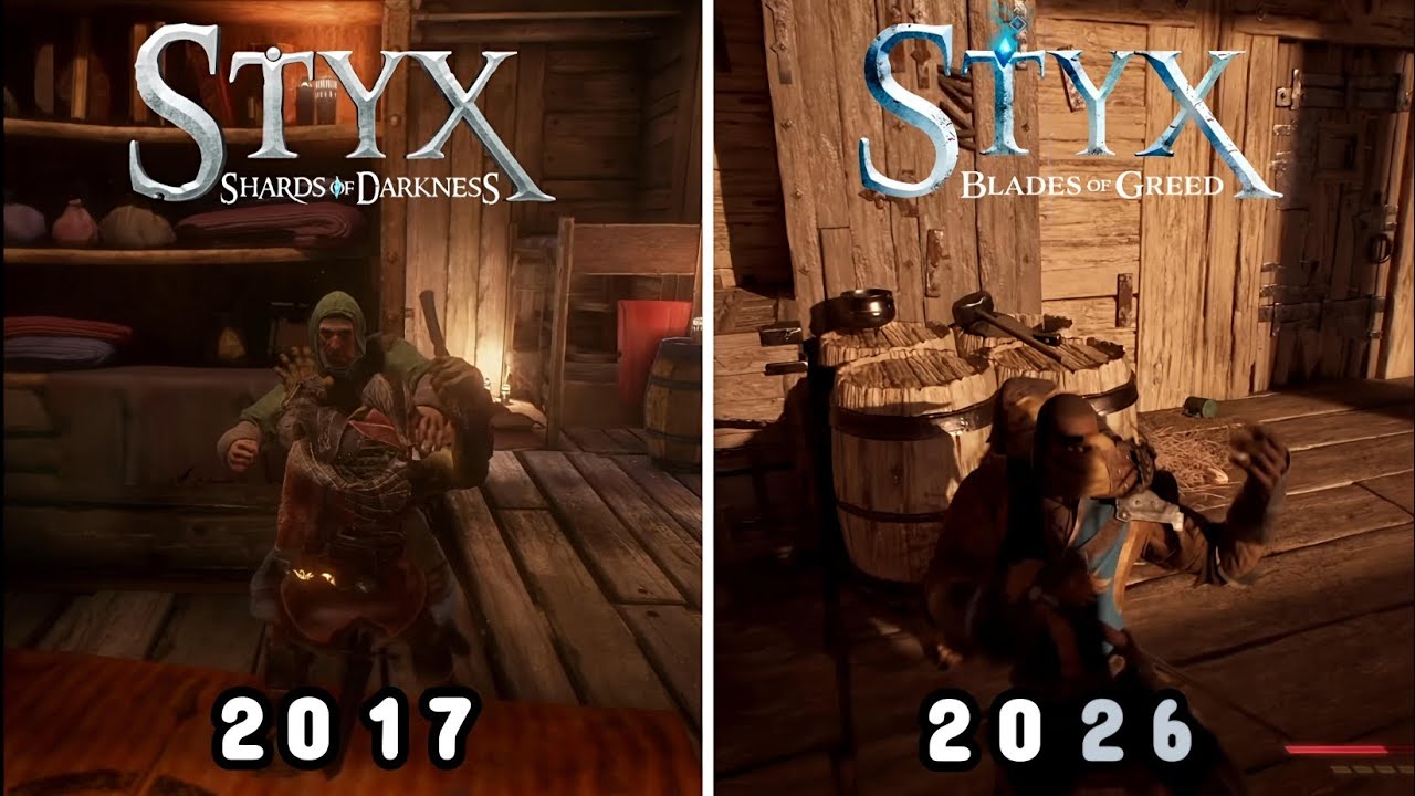 Styx: Blades of Greed vs Styx: Shards of Darkness Details and Physics Comparison