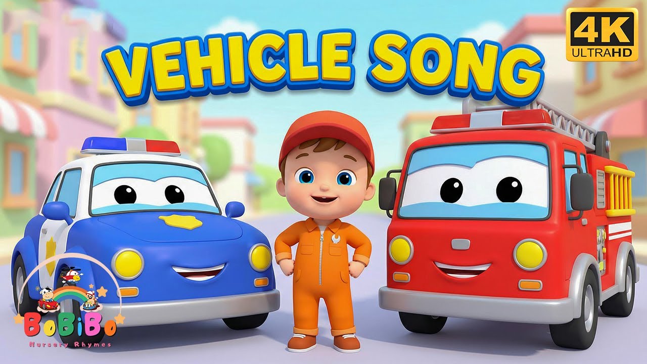 Vehicle Colors Song! 🚗 Learn Colors with Cars, Bus & Train