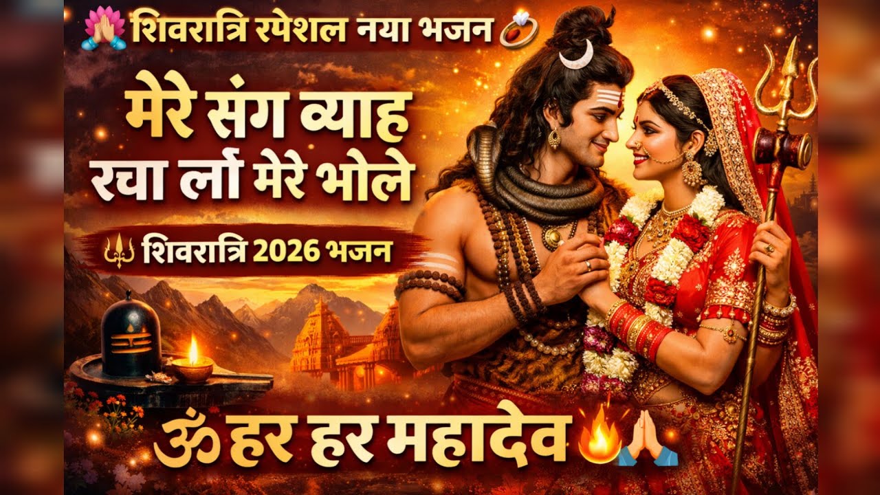 🌺🙏शिवरात्रि स्पेशल नया भजन मेरे संग ब्याह रचा लो मेरे भोले 🕉️शिवरात्रि 2026 भजन🔱हर हर महादेव #bhajan