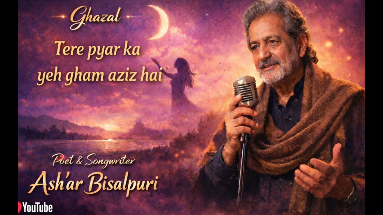 Tere pyar ka yeh gham aziz hai (shayar m zubair ash'ar bisalpuri)#ghazal #song #ghazale 
