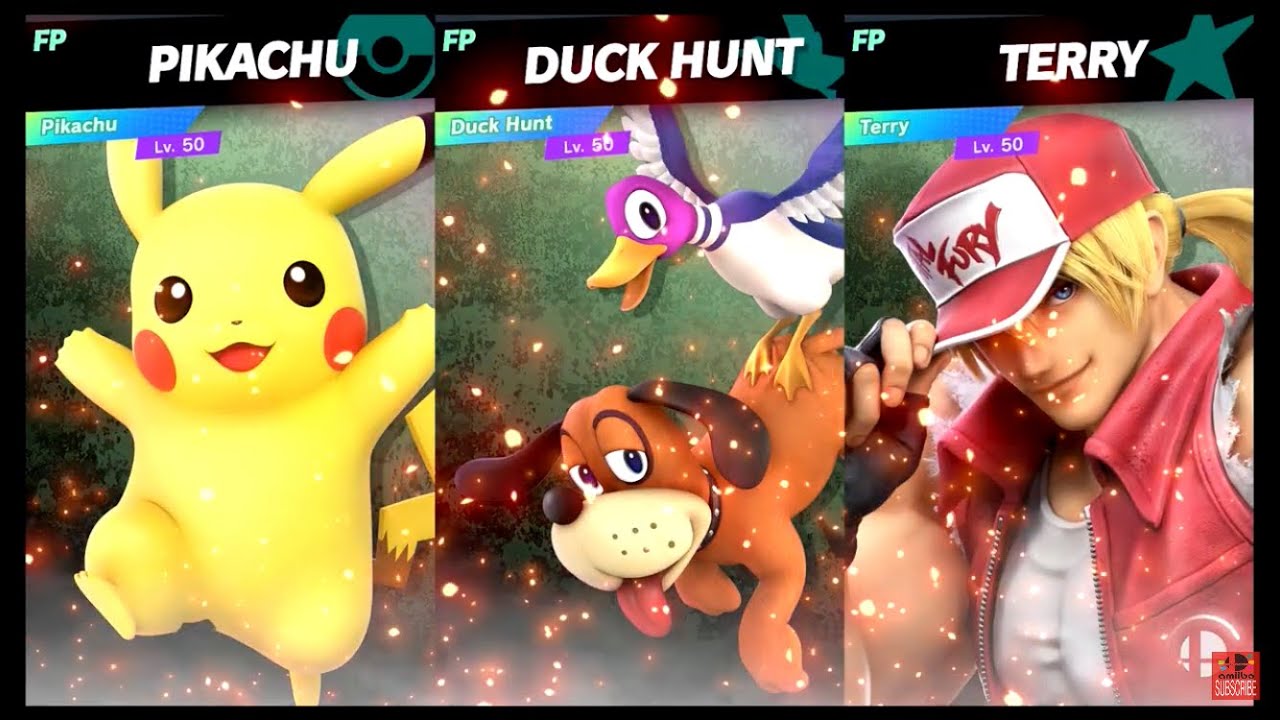 Super Smash Bros Ultimate Amiibo Fights – 11pm Final Pikachu vs Duck Hunt vs Terry