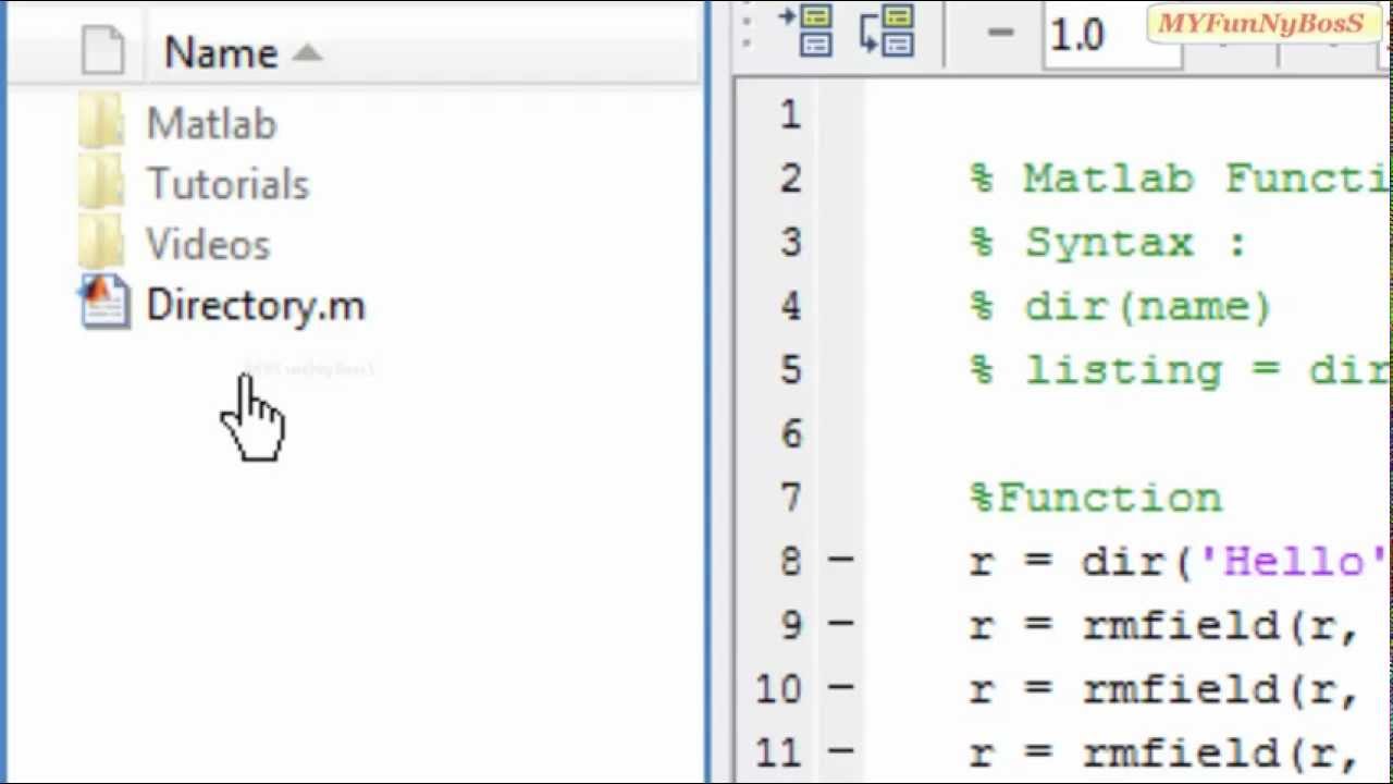Matlab Function - Folder Listing-dir( )