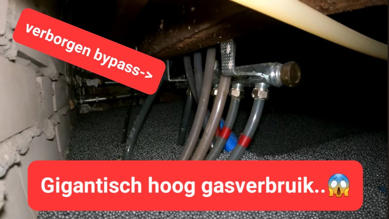 Gigantisch hoog gasverbruik door een verborgen bypass van een cv-installatie..😱