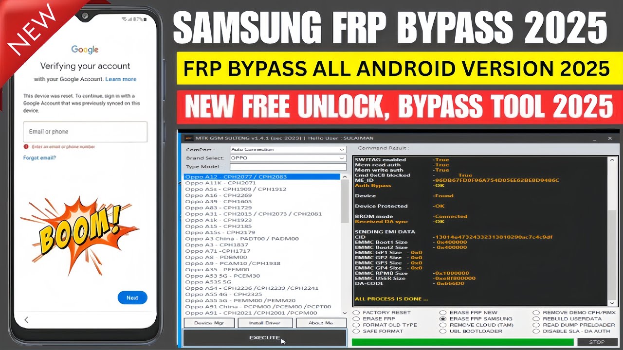 All Samsung Frp Bypass 2025 Free | Samsung Frp Unlock Android 15/14/13 (100% Done) New Method 2026