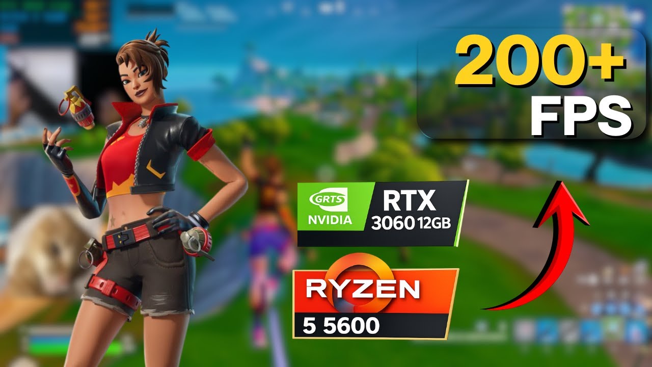 Fortnite com RTX 3060 12GB + R5 5600 – Vale a pena pra competitivo?(200+FPS)