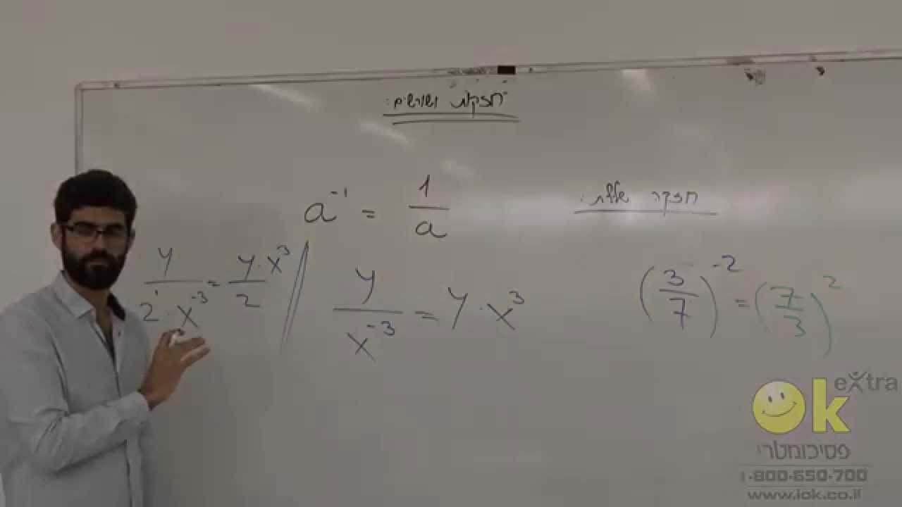 מבוא למתמטיקה. חזקות. חזקה שלילית
