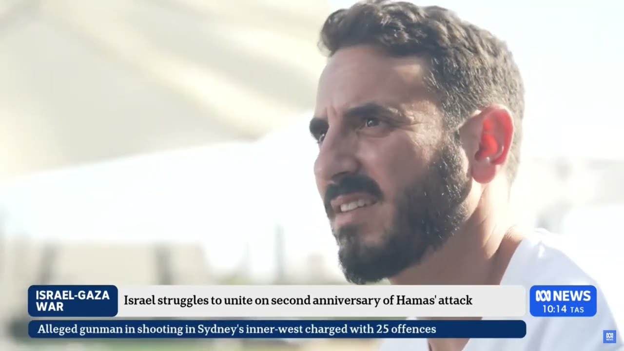 Matthew Doran ABC News Australia reports disparagingly upon Israel on Oct 7 Anniversary