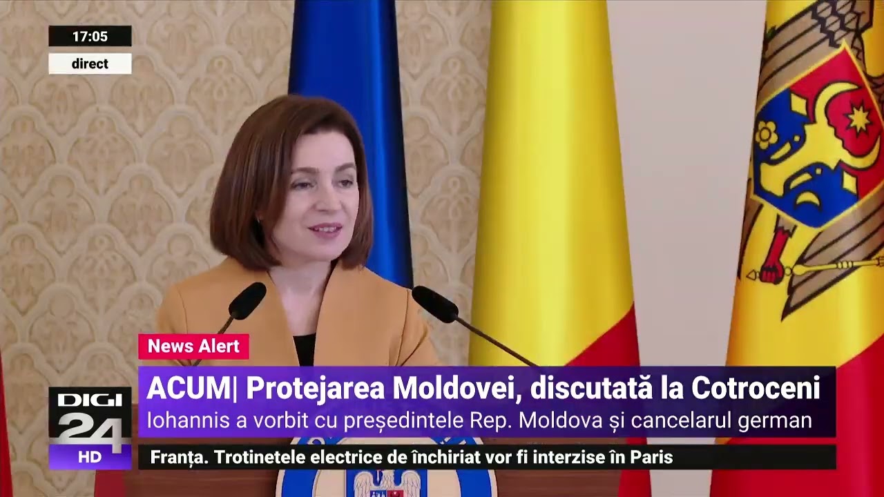 Trilaterală Iohannis-Scholz-Maia Sandu, la Palatul Cotroceni: „Unii au vrut ca Moldova să cadă”
