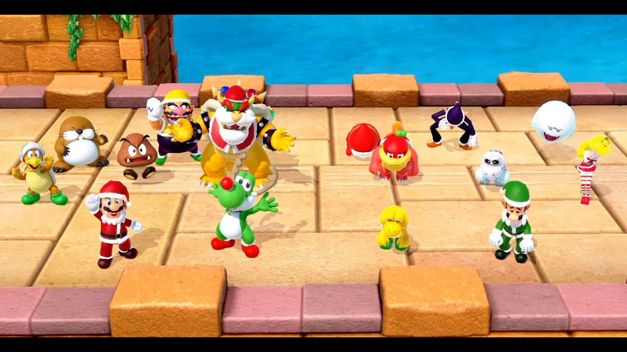 [Super Mario Party] Mario vs Yoshi vs Koopa Troopa vs Luigi (COM Ultimate Master)