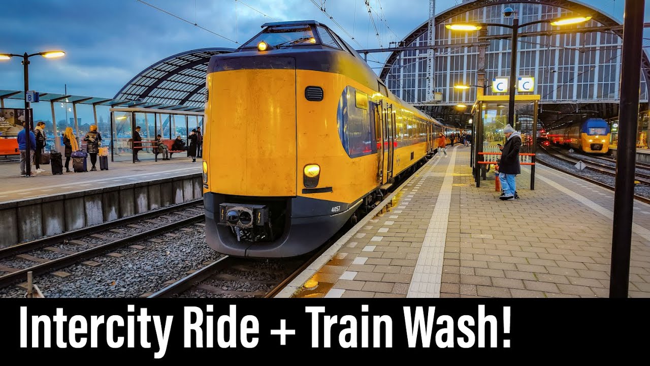 Train Cab Ride NL / Ride + Washing / Amsterdam - Schiphol - Den Haag - Leidschendam / November 2022