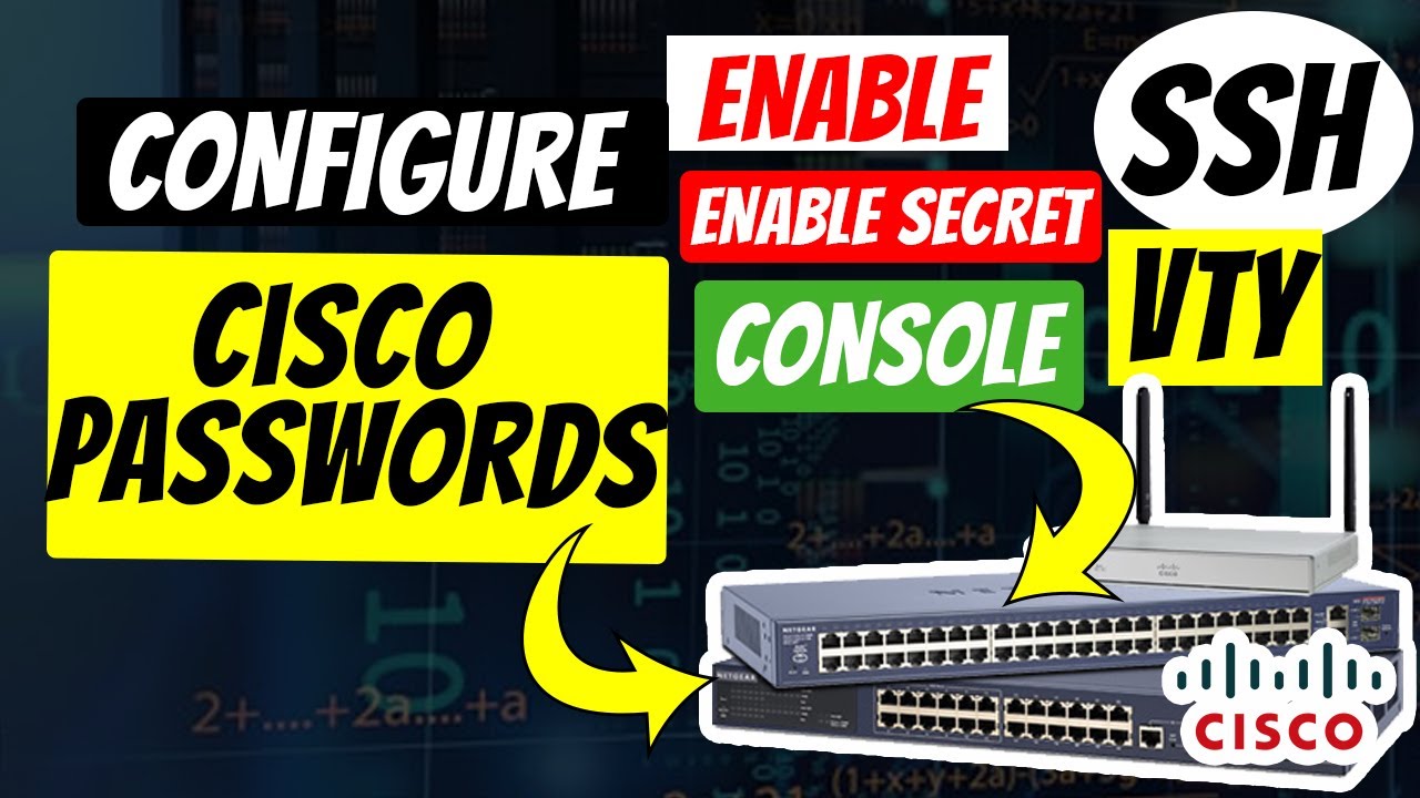 How to configure All Cisco Router Passwords(Enable,enable secret,vty,console,ssh)