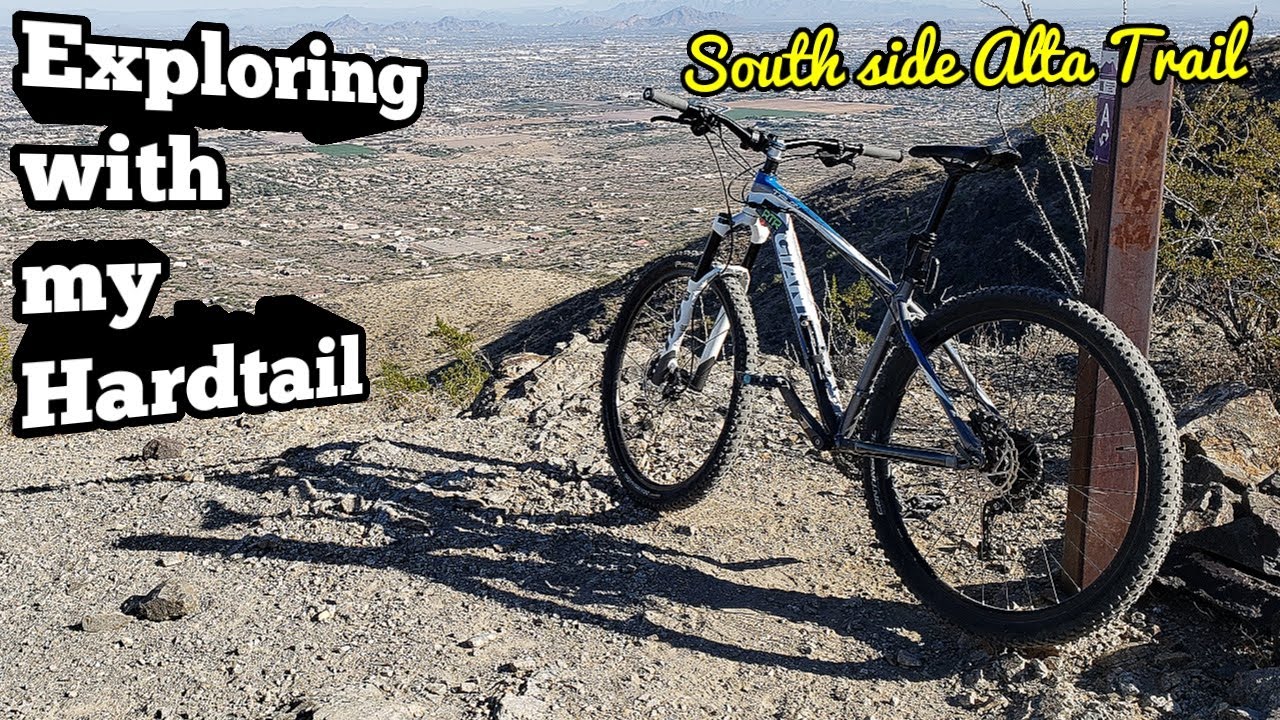 South side Alta Trail. Riding a hiking trail. South Mountain Phoenix Arizona.
