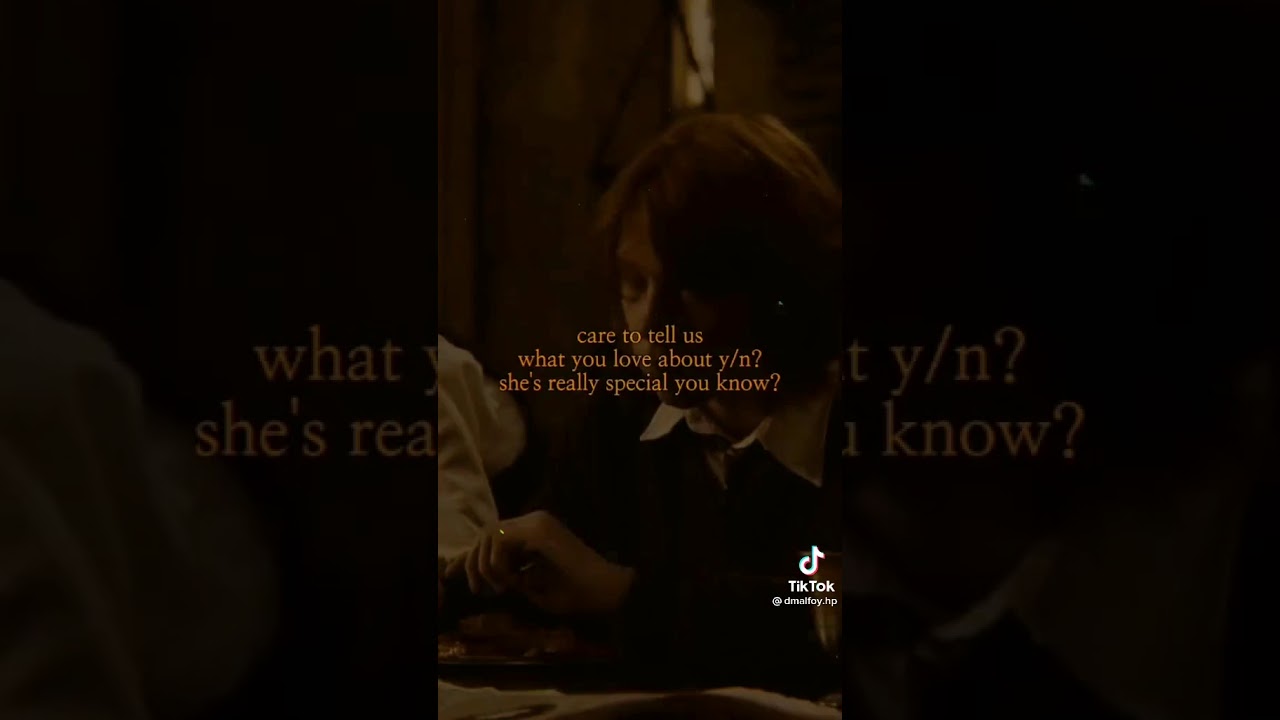 Draco confessed his feelings to you video not mine as always