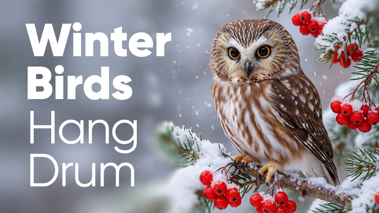 Ultra Slow Hang Drum & Nature Birds – Peaceful Background Meditation Music with Silence and Space 🍃🥁