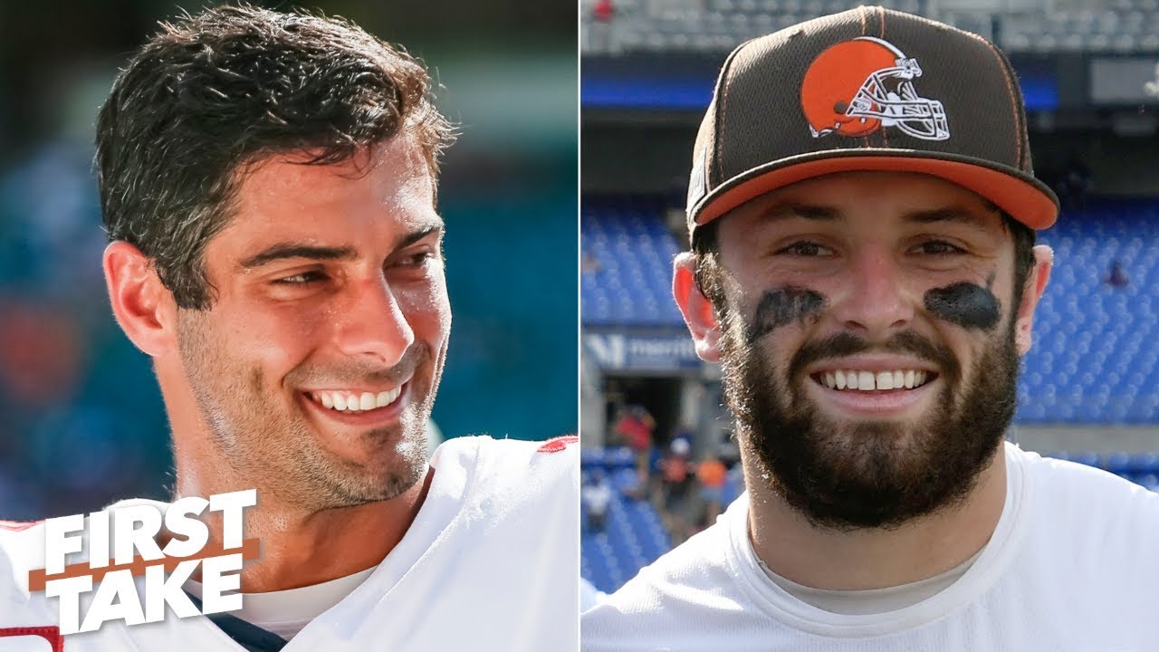 NFL Week 5 look-ahead: Baker Mayfield vs. Jimmy Garoppolo, Bucs' chances vs. the Saints | First Take