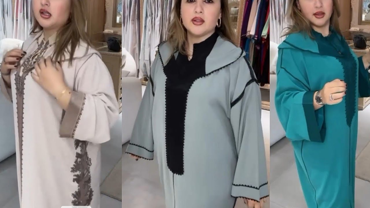 جديد الجلابة بالراندة عريضة على 2🧵شعارات حدارية للمناسبات الواااااو😲ديال تحمارت لوجه 2025 فالزي 🇲🇦🛍️