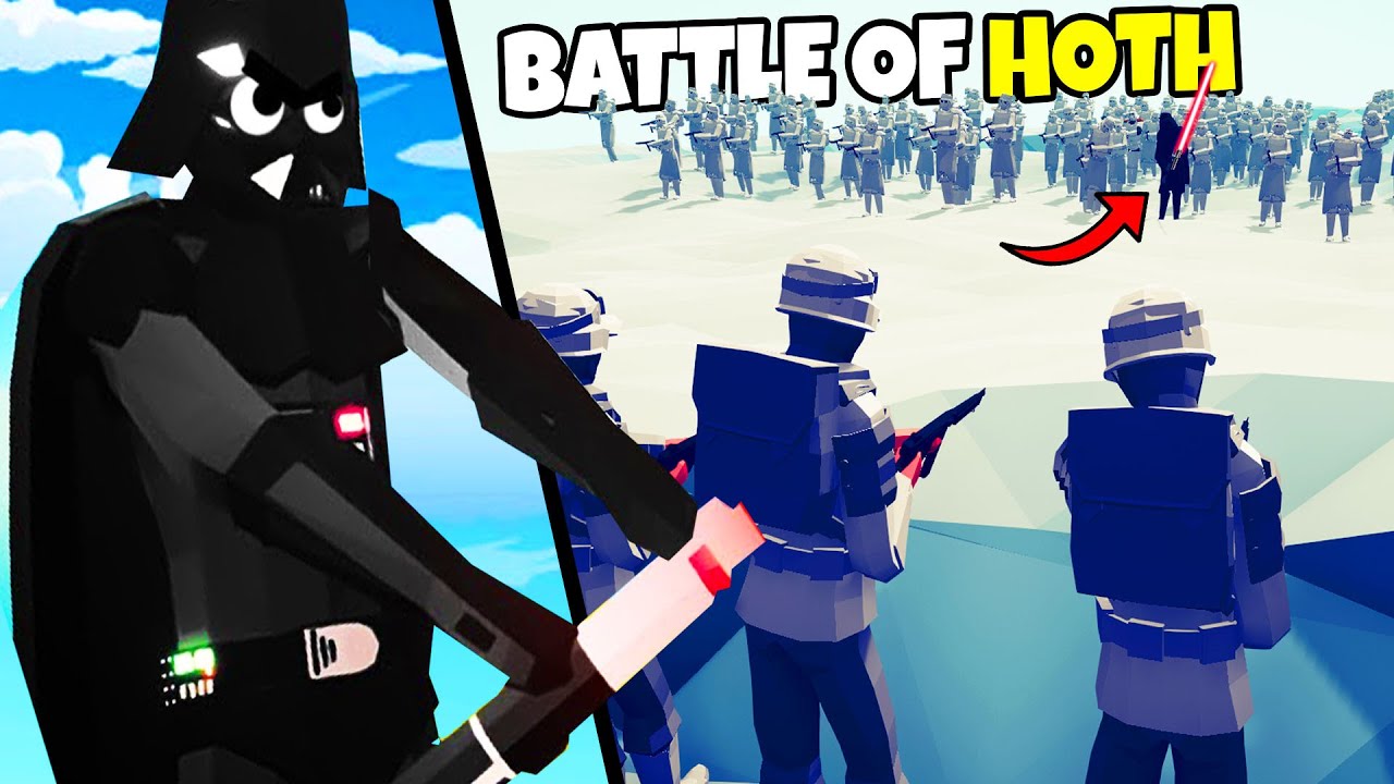 Can the Rebels hold HOTH TRENCHES vs DARTH VADER!? - TABS Battle of Hoth