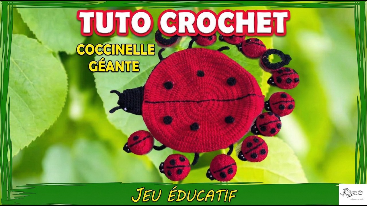 Tuto jeux ludique coccinelle  chiffres et couleurs au crochet @AlextitiaTutoCrochet