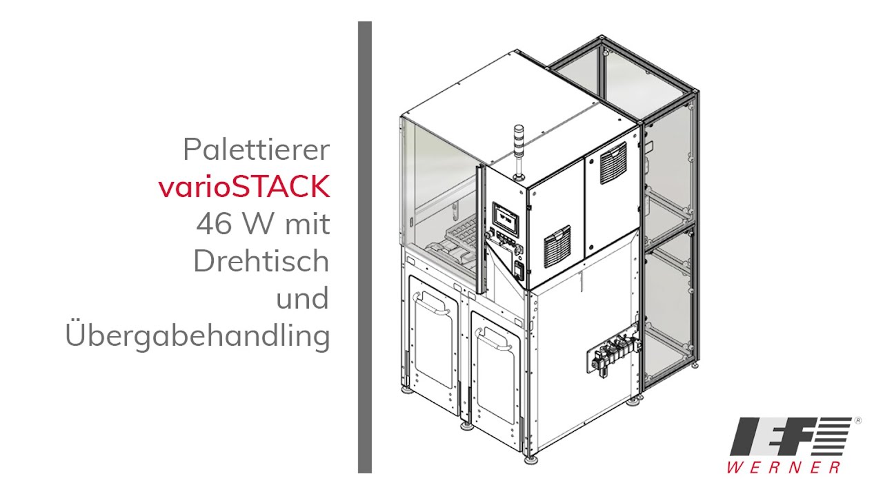 varioSTACK 46W mit Drehtisch und Übergabehandling