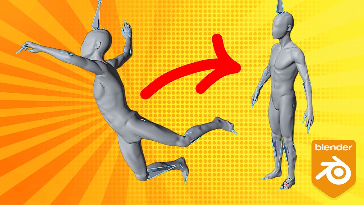 Урок по Blender Mixamo: Запуск любой анимации в Т-позе для симуляции ткани.