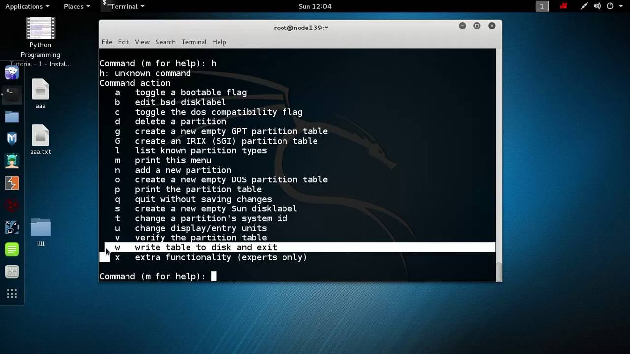 Linux/RHEL7 Tutorial - 4 - Partition in Linux/RHEL7 by Fdisk command and mount partition.