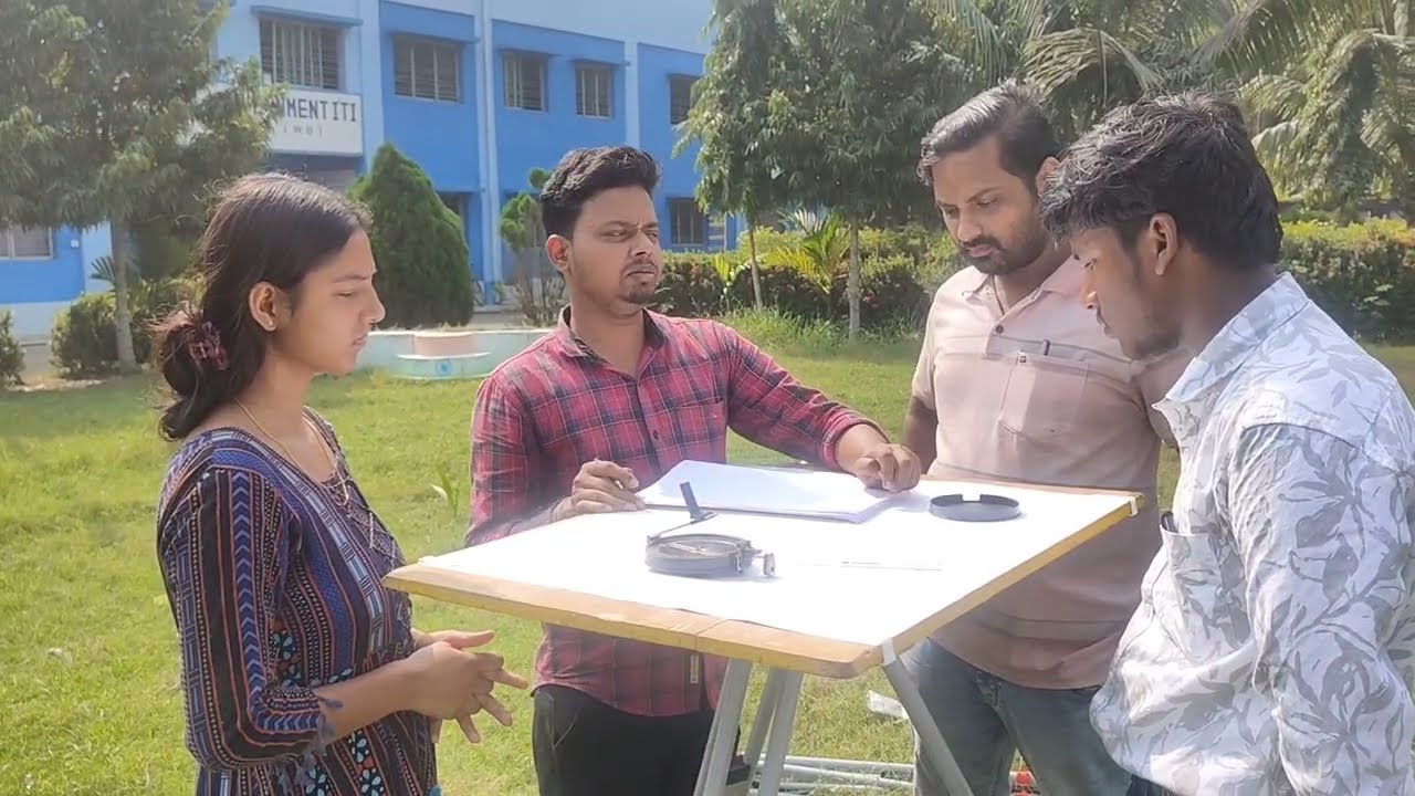 Plane Tabling by Radiation Method | Surveying Practical | Easy Explanation