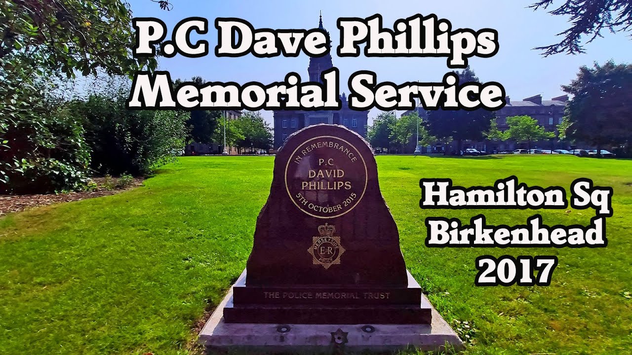 PC Dave Phillips Memorial Stone Service Hamilton Square, Wirral 12-10-17
