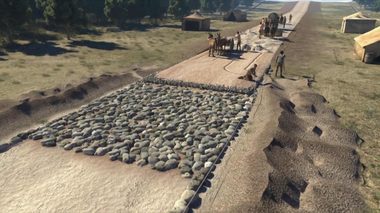 Roman Road-Construction. English audio.