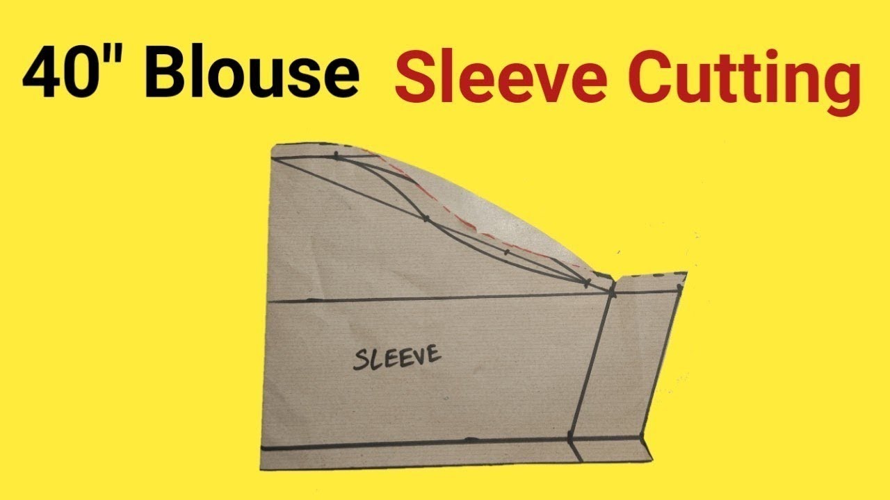 40 size blouse sleeve cutting |simple sleeve cutting |Tailoring classes for beginners