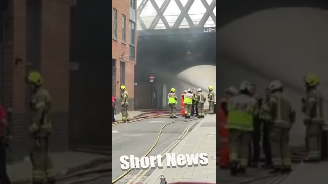 LONDON INFERNO: Firemen Tackle Massive Blaze Near Train Station
