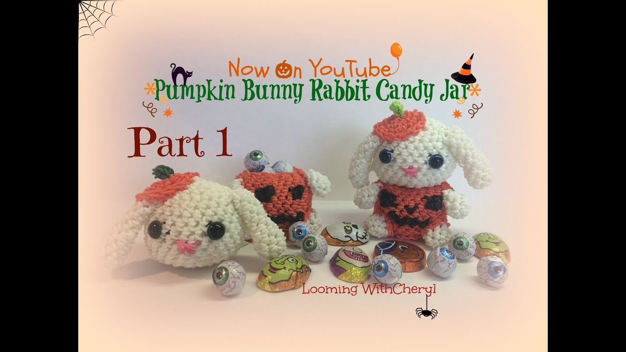 Rainbow Loom Pumpkin Bunny Rabbit Part 1 of 2 - loomigurumi / Amigurumi Hook Only Лумигуруми