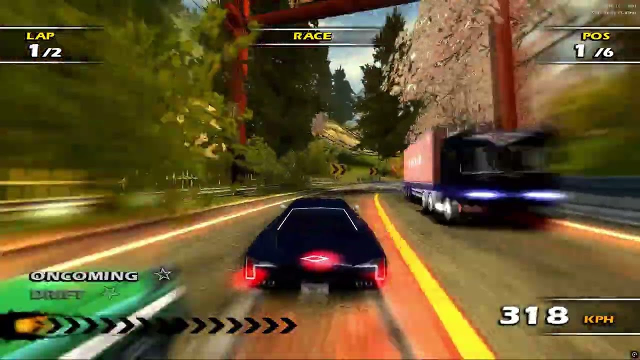 Burnout Dominator (PS2) - 4K Gameplay PCSX2 60fps