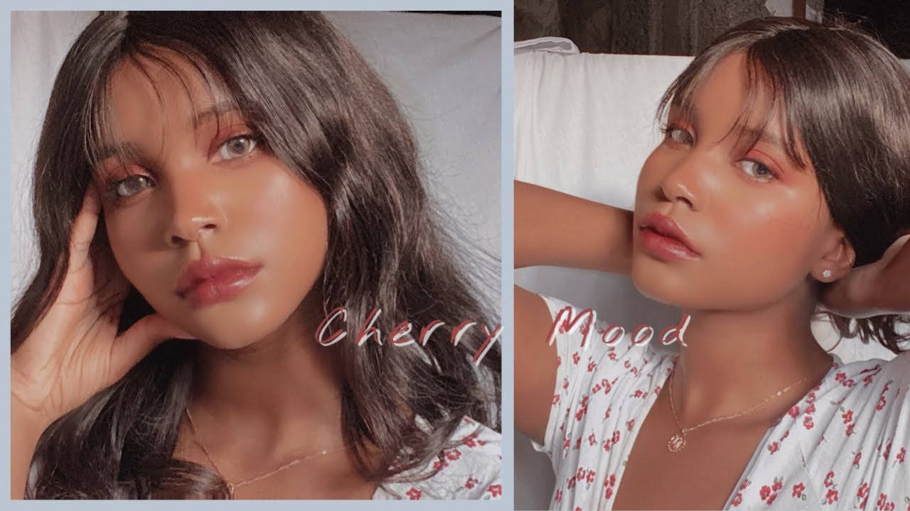 BLACK GIRL TRIES KOREAN ULZZANG CHERRY MAKEUP 🍒