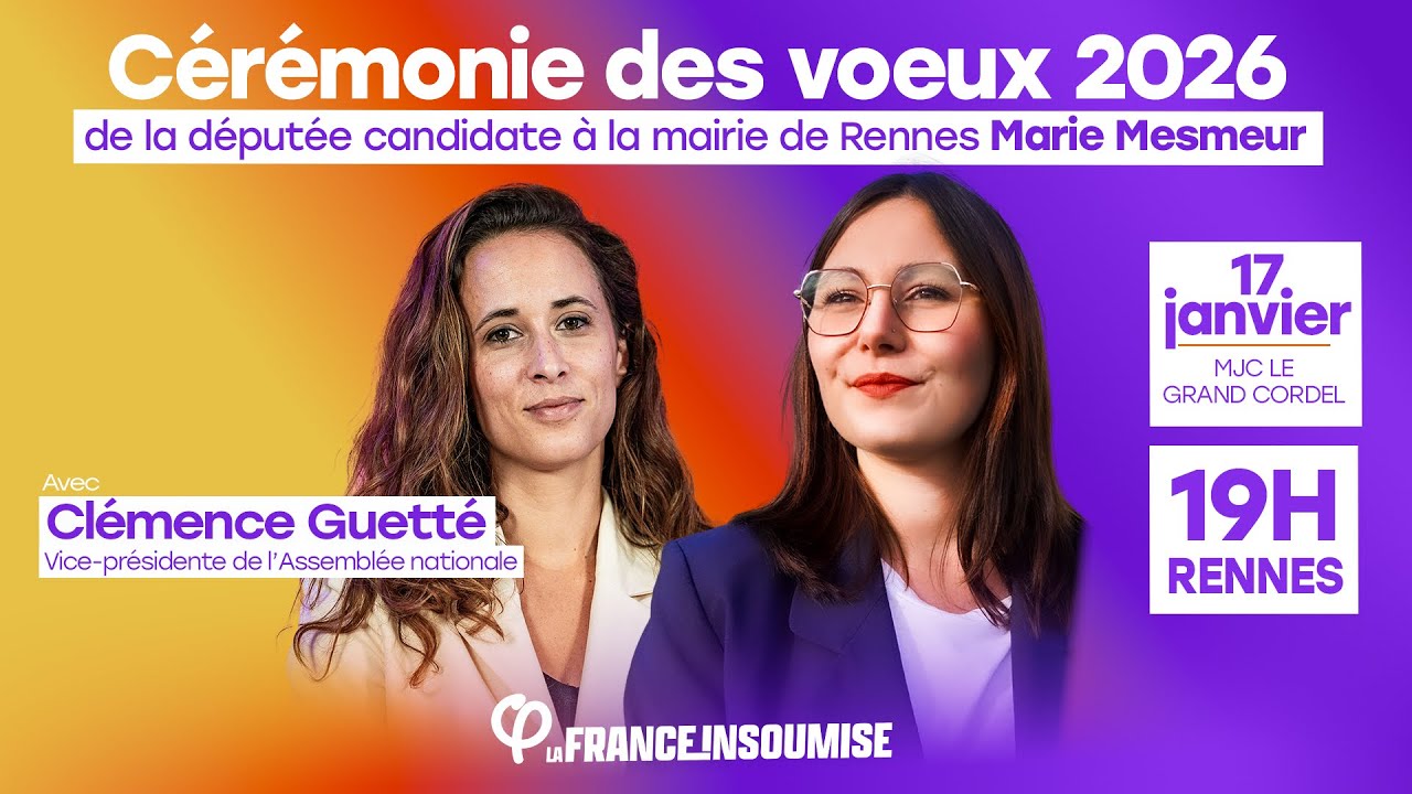 Cérémonie des vœux 2026 de Marie Mesmeur avec Clémence Guetté